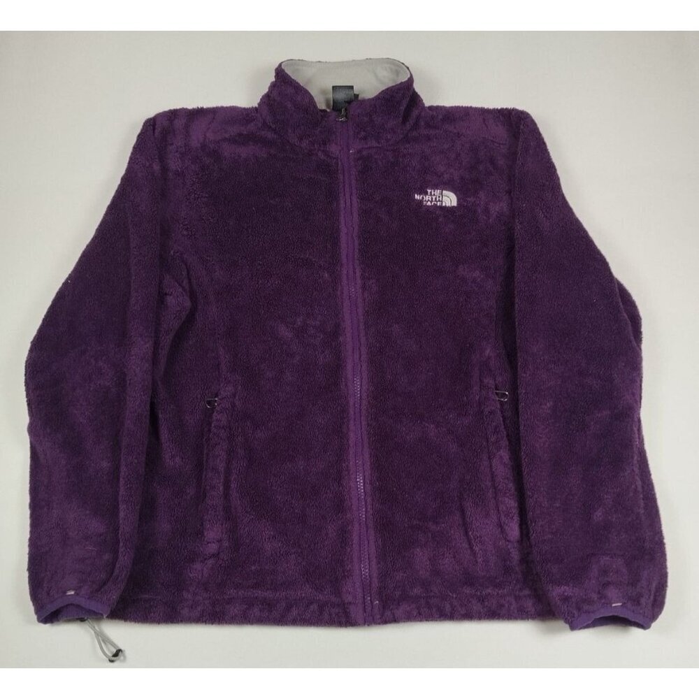 The North Face Women XL Full Zip Fleece Jacket Purple High Pile Osito